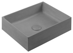 SAPHO - FORMIGO betonové umyvadlo na desku, 47,5x36,5cm, šedá mat (FG117)