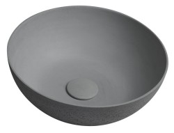 SAPHO - FORMIGO betonové umyvadlo na desku, Ø 39cm, šedá mat (FG317)