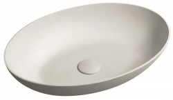 SAPHO - FORMIGO betónové umývadlo na dosku, 60x40cm, piesková mat (FG214)