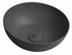 SAPHO - FORMIGO betónové umývadlo na dosku, priemer 39cm, antracit mat (FG316)
