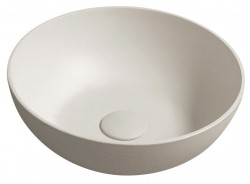 SAPHO - FORMIGO betónové umývadlo na dosku, priemer 39cm, piesková mat (FG314)