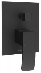 SAPHO - GINKO podomietková sprchová batéria, 2 výstupy, čierna mat (1101-42B)