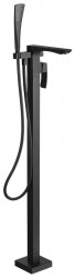 SAPHO - GINKO vaňová batéria s pripojením do podlahy, čierna matná (1101-21B)