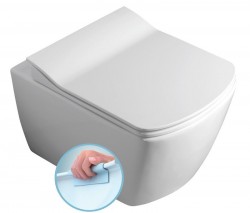 SAPHO - GLANC závesná WC misa, Rimless, 37x51,5cm, biela (GC321)