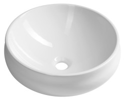 SAPHO - GORDO keramické umývadlo na dosku, priemer 40cm, biela (GO140)