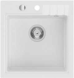 SAPHO - Granitový vstavaný mono drez, 50x52cm, biela (GR1041)