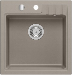 SAPHO - Granitový vstavaný mono drez, 50x52cm, taupe (GR1042)