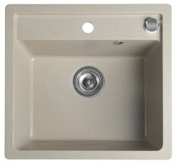 SAPHO - Granitový vstavaný mono drez, 53x50cm, béžová (GR1032)