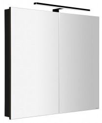 SAPHO - GRETA galérka s LED osvetlením, 81x70x14cm, čierna mat (GR085-0035)