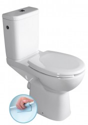 SAPHO - HANDICAP WC kombi zvýšený sedák, Rimless, zadní odpad, bílá (K11-0221)
