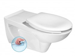 SAPHO - HANDICAP WC závesné predĺžené 37,5x73 cm, Rimless, biela (K670-002)