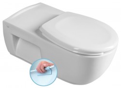 SAPHO - HANDICAP závesná WC misa predĺžená, Rimless, 37x70 cm, biela (TU1206)