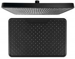 SAPHO - Hlavová sprcha, 205x305, silikon trysky, ABS/čierna mat (SK152B)