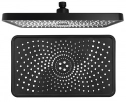 SAPHO - Hlavová sprcha, 300x180, silikon trysky, ABS/čierna mat (SK851B)