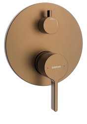 SAPHO - ICONIC podomietková sprchová batéria, 2 výstupy, meď mat (AF042PG)