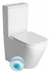 SAPHO - IMALA kombi WC, Vortex Rimless, spodný/zadný odpad, biela (PC107V)