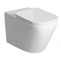 SAPHO - IMALA WC kombi misa, Vortex Rimless, 61x35,5cm, spodný/zadný odpad, biela (PC107-111)