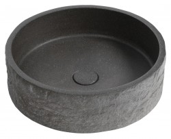 SAPHO - ISPIR betónové umývadlo vrátane odtoku, 40cm, čierny granit (AR476)