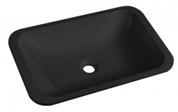 SAPHO - JAPURA umyvadlo zapustené, liaty mramor, 55x36cm, čierna mat (50135B)