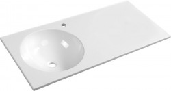 SAPHO - JUNO umývadlo 100x47cm, liaty mramor, biela, ľavé (JU101)