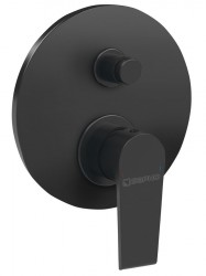 SAPHO - KAI podomietková sprchová batéria, 2 výstupy, čierna mat (KA42/15)