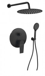 SAPHO - KAI podomietková sprchová súprava s pákovou batériou, 2 výstupy, čierna (KA42/15-03)