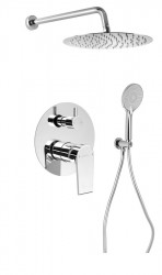 SAPHO - KAI podomietkový sprchový set s pákovou batériou, otočný prepínač, 2 výstupy, chróm (KA43-03)