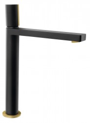 SAPHO - KAISA stojánkova umývadlová batéria, vysoká, 235, čierna/zlato mat (ZT092)