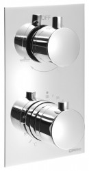 SAPHO - KIMURA Podomietková sprchová termostatická batéria, 2 výstupy, chróm (KU385)