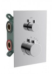 SAPHO - KIMURA podomietková sprchová termostatická batéria, box, 2 výstupy, chróm (KU682)