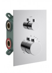 SAPHO - KIMURA podomietková sprchová termostatická batéria, box, 3 výstupy, chróm (KU683)