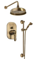 SAPHO - KIRKÉ podomietkový sprchový set s pákovou batériou, 2 výstupy, bronz (KI42B-01)