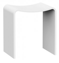 SAPHO - KORAL kúpeľňová stolička 40x43x30cm, solid surface, biela mat (WF462)