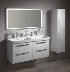 SAPHO - Kúpeľňový set THEIA 120, dvojumývadlo, biela (KSET-011)