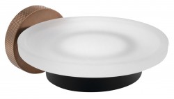 SAPHO - LARISSA mydlenička, mliečné sklo, čierna/meď mat (WS002BC)