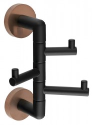 SAPHO - LARISSA trojháčik otočný, čierna/meď mat (WS063BC)