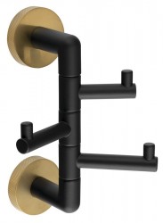 SAPHO - LARISSA trojháčik otočný, čierná/zlato mat (WS063BG)