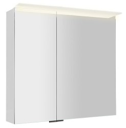 SAPHO - LINEX galérka s LED osvetlením, 80x70x15cm, biela (LX080-0030)