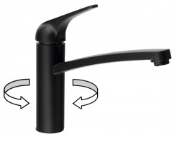 SAPHO - LISON stojanková drezová batéria, čierna mat (MJ125B)