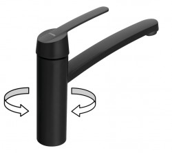 SAPHO - LISON stojanková drezová batéria, čierna mat (MJ125B)