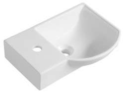 SAPHO - LITOS keramické umývadlo 45x32 cm, ľavé, biela (4779)