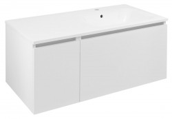 SAPHO - LOREA skrinka 100x46x51,5cm (30+70cm), pravá, biela matná (LE070-3131-R-01)