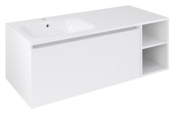 SAPHO - LOREA skrinka 120x46x51,5cm (90+30Pcm), ľavá, biela matná (LE090-3131-L-04)