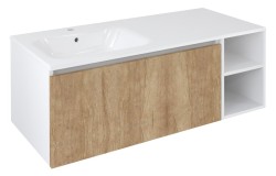 SAPHO - LOREA skrinka 120x46x51,5cm (90+30Pcm), ľavá, dub Alabama/biela matná (LE090-2231-L-05)