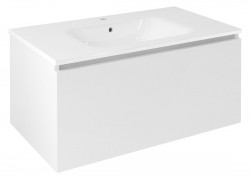 SAPHO - LOREA umývadlová skrinka 90x44x51,2cm, 1x zásuvka, biela matná (LE090-3131)