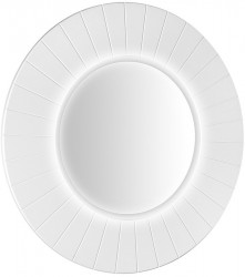 SAPHO - LUMIRO STRIP guľaté zrkadlo s LED osvetlením v ráme, priemer 90cm, biela mat (LR950-3131S)