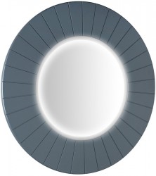 SAPHO - LUMIRO STRIP guľaté zrkadlo s LED osvetlením v ráme, priemer 90cm, siena (LR950-4242S)