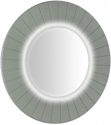 SAPHO - LUMIRO STRIP guľaté zrkadlo s LED osvetlením v ráme, priemer 90cm, verde (LR950-4444S)