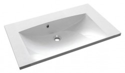 SAPHO - MARIA umývadlo 75x46cm, liaty mramor bez otvoru pre batériu, biela (MA075-0)