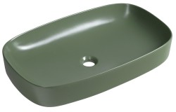 SAPHO - MATTEO keramické umývadlo na dosku 65x40cm, zelená mat (3064-128)